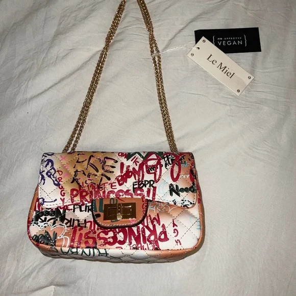 Le Miel | Bags | Me Miel Vegan Graffiti Purse | Poshmark display picture 1